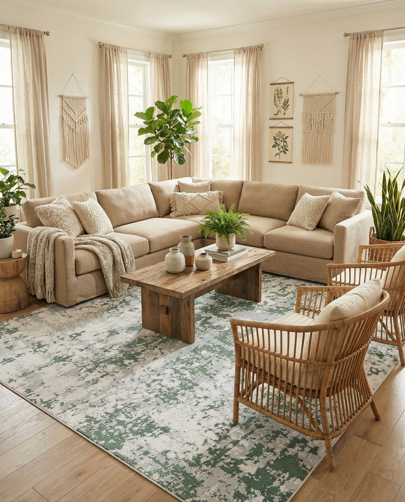 Cathedral Elegance Collection Area Rug -  Basilica Rectangle Green  lifestyle 33