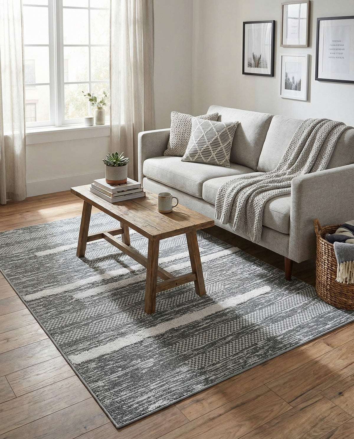 Cathedral Elegance Collection Area Rug - Chapel Rectangle Gray  lifestyle 16