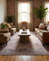 Heritage Elegance Collection Area Rug -  Hampton Rectangle Antique Red  lifestyle 3