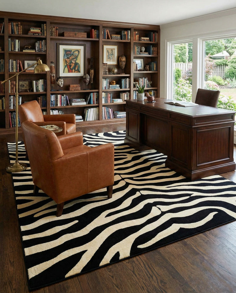 Savannah Sojourn Collection Area Rug -  Kilimanjaro Rectangle Black  lifestyle 13