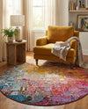 Urban Terrace Collection Area Rug -  Terrace Round Multi  lifestyle 50