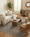 Osian Looms Collection Area Rug - Colaba Rectangle Navy Blue  lifestyle 18