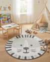 Wonder Tykes Collection Area Rug -  Riddle Round Gray  lifestyle 12