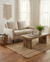Woven Seaside Jute Collection Area Rug - Savannah (Natural) Rectangle Natural  lifestyle 8