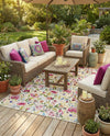 Seaside Blooms Collection Area Rug -  Meadow Rectangle Multi  lifestyle 33