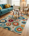 Outdoor Marrakesh Collection Area Rug -  Chefchaouen Rectangle Multi Beige  lifestyle 21