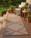 Urban Terrace Collection Area Rug -  Chelsea (Brown) Runner Brown  lifestyle 76