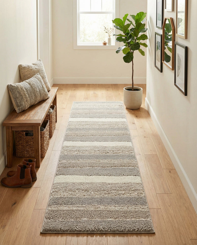 Sienna Collection Area Rug -  Amalfi Runner Cloud Gray  lifestyle 52