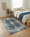Aegean Elegance Washables Collection Area Rug -  Naxos Rectangle Navy Blue  lifestyle 11