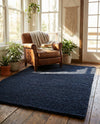 Lana Tasmanian Wool Collection Area Rug - Waitomo Rectangle Navy Blue  lifestyle 13