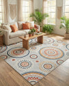 Seaside Blooms Collection Area Rug -  Eden Rectangle Gray  lifestyle 67