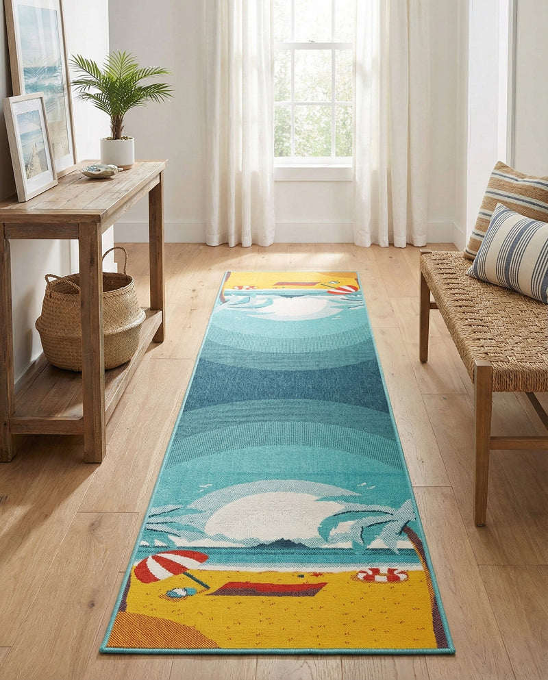 Seaside Haven Rugs Collection Area Rug -  Dockside Runner Multi  lifestyle 70