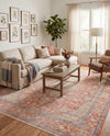 Seville Stripes Collection Area Rug - Cadiz (Brick Red) Rectangle Brick Red  lifestyle 39
