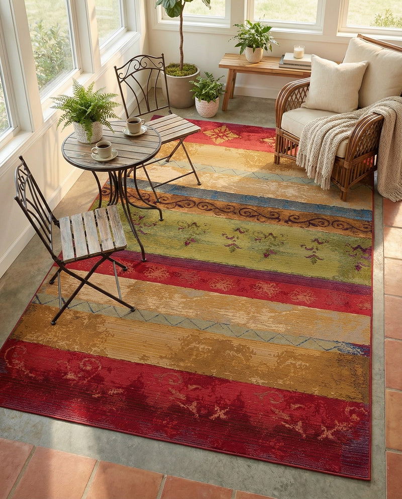 Urban Terrace Collection Area Rug -  Rooftop Rectangle Multi  lifestyle 31