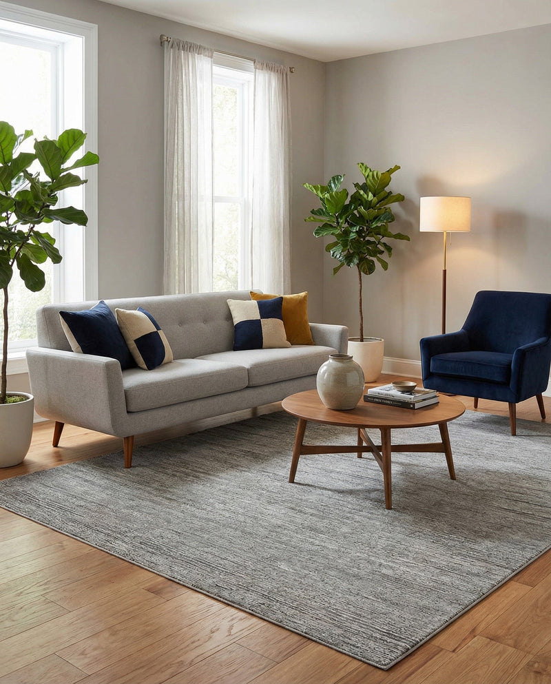 Bloomsbury Elegance Collection Area Rug -  Kensington (Gray) Rectangle Gray  lifestyle 21
