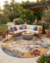 Urban Terrace Collection Area Rug -  Alcove Round Multi  lifestyle 32
