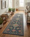 Coastal Terrace Collection Area Rug -  Dunes Runner Navy Blue  lifestyle 65