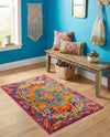 Caribbean Cove Collection Area Rug -  Nevis Rectangle Orange  lifestyle 17