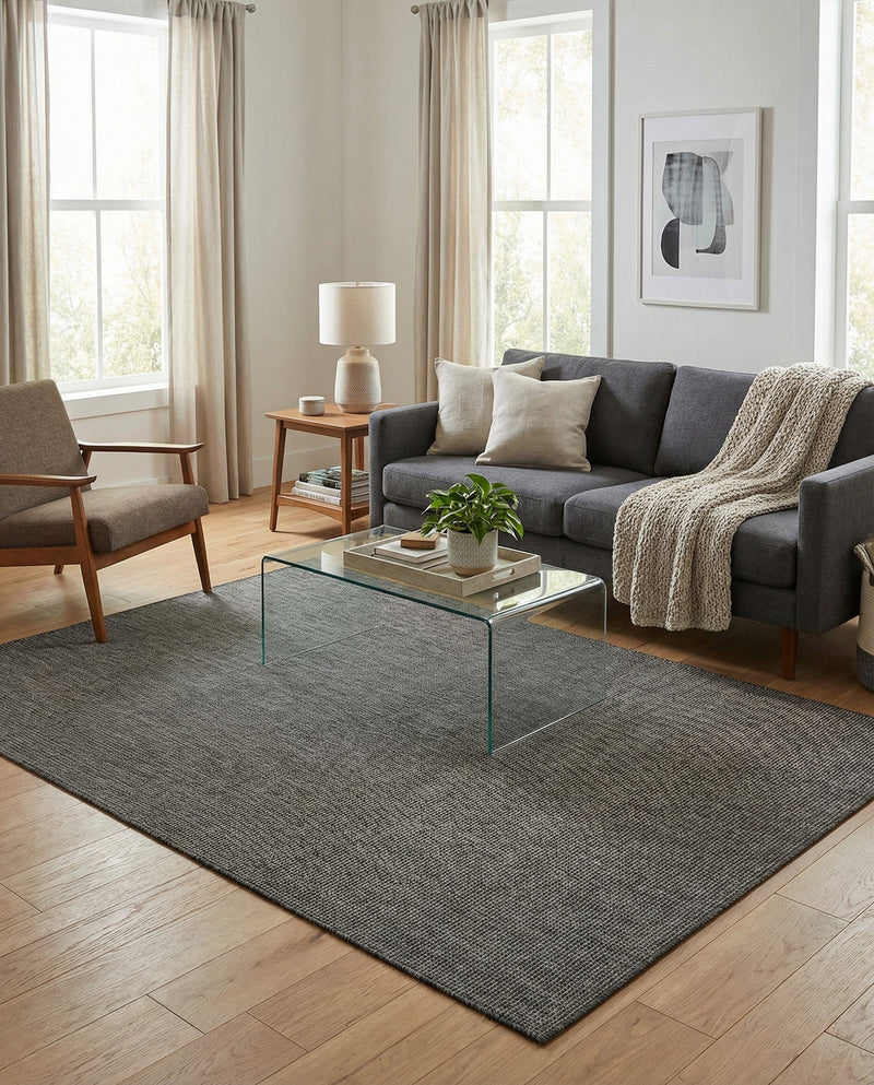Seaside Serenity Collection Area Rug - Veranda (Black) Rectangle Black  lifestyle 23
