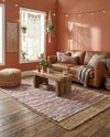 Thar Cotton Collection Area Rug - Alleppey Rectangle Multi White  lifestyle 27