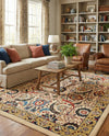 Tabriz Tapestry Collection Area Rug - Sahand (Cream) Rectangle Cream  lifestyle 3