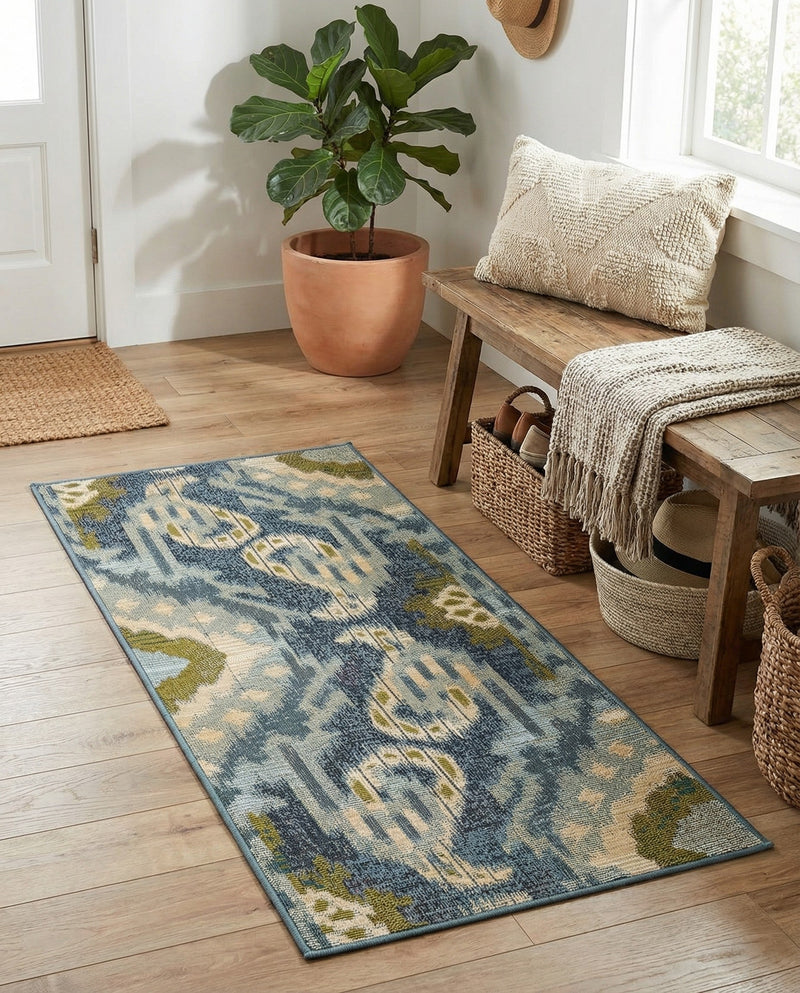 Urban Terrace Collection Area Rug -  Vista Runner Blue  lifestyle 42