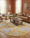 Arcadia Rugs Collection Area Rug -  Atlantis (Orange) Oval Orange  lifestyle 70