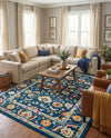 Adriana Terrace Collection Area Rug -  Positano (Navy Blue) Rectangle Navy Blue  lifestyle 26