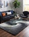 Cozy Haven Shag Collection Area Rug -  Oasis Rectangle Smoke Gray  lifestyle 14