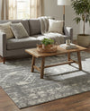 Brighton Stripes Collection Area Rug - Sussex (Gray and Ivory) Rectangle Gray and Ivory  lifestyle 19