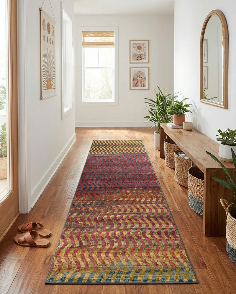 Urban Terrace Collection Area Rug -  Walkway Runner Multi  lifestyle 66