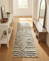 Marrakech Mosaic Collection Area Rug -  Tangier Runner Black and White  lifestyle 75
