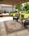 Patio Heritage Collection Area Rug -  Bower Rectangle Ivory  lifestyle 71