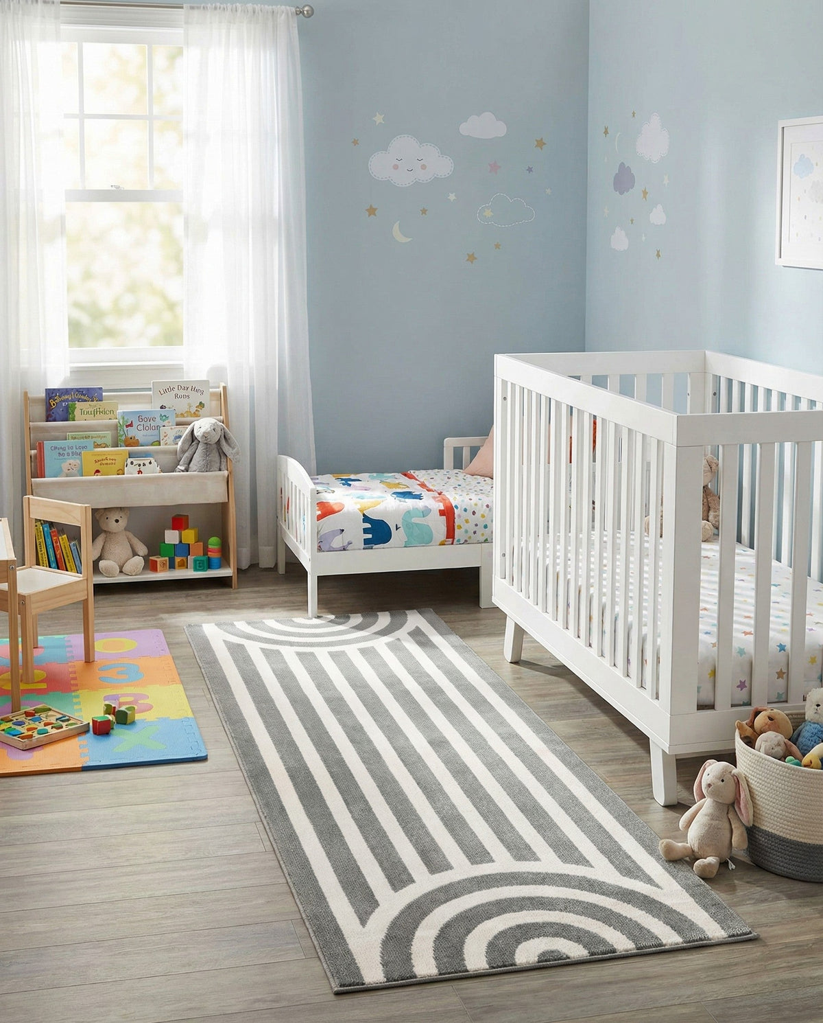 Wonder Tykes Collection Area Rug -  Joydale Runner Gray and Silver  lifestyle 168