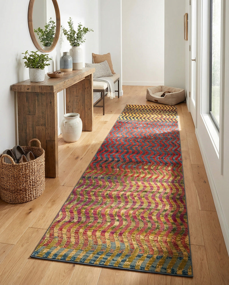 Urban Terrace Collection Area Rug -  Walkway Runner Multi  lifestyle 52