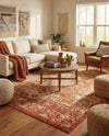 Savannah Soiree Collection Area Rug -  Everglade (Rust Red) Square Rust Red  lifestyle 68