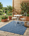 Garden Lattice Charm Collection Area Rug - Arbor (Navy Blue) Rectangle Navy Blue  lifestyle 14