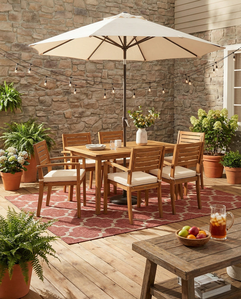 Savannah Pergola Collection Area Rug - Arbor (Rust Red) Rectangle Rust Red  lifestyle 14