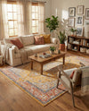 Seville Stripes Collection Area Rug - Cadiz (Yellow) Rectangle Yellow  lifestyle 15