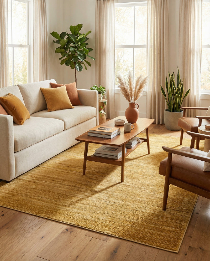 Bloomsbury Elegance Collection Area Rug -  Kensington (Yellow) Rectangle Yellow  lifestyle 22
