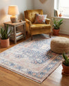 Bazaar Chic Collection Area Rug -  Rabat Rectangle Navy Blue  lifestyle 8