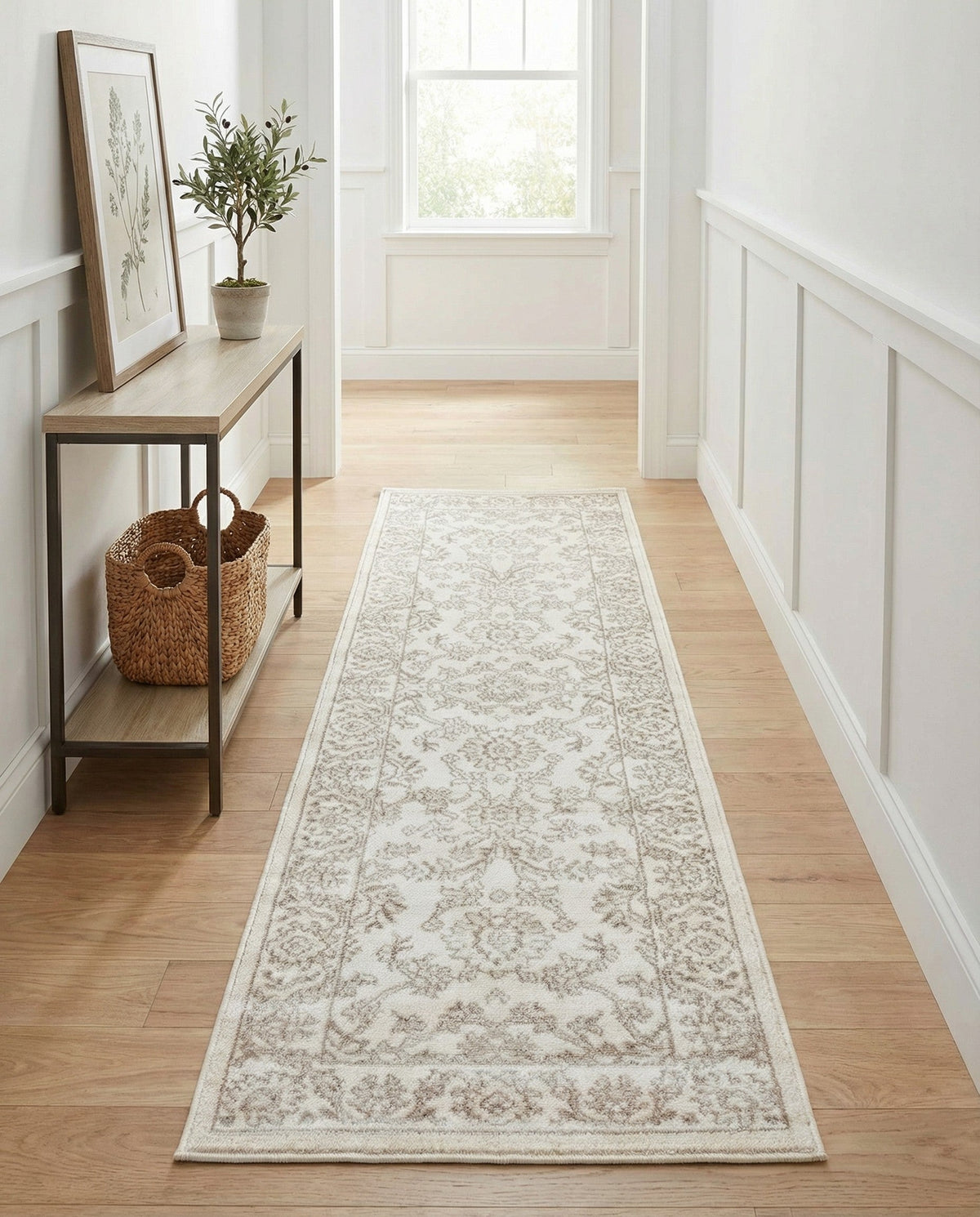 Savannah Elegance Collection Area Rug - Augusta (Ivory) Runner Ivory  lifestyle 104