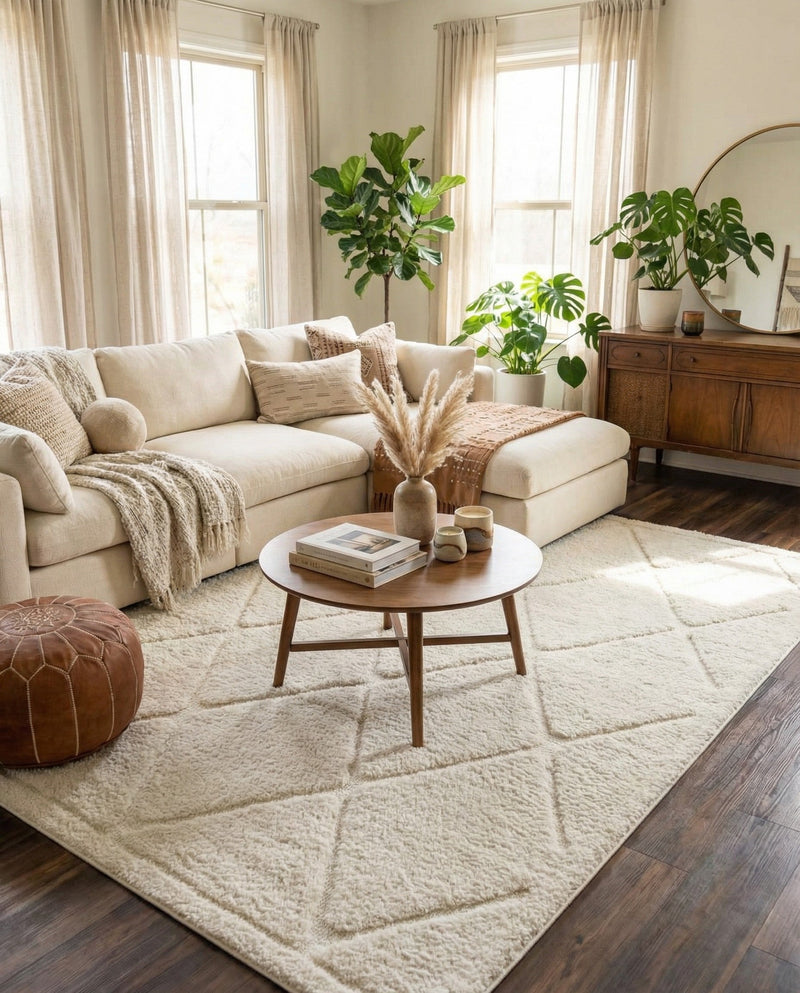 Trellis Haven Collection Area Rug - Havenwood Rectangle Ivory  lifestyle 11