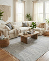 Thar Cotton Collection Area Rug - Jaisalmer (Light Gray) Rectangle Light Gray  lifestyle 17