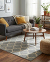 Lattice Gardens Collection Area Rug -  Bloomfield (Light Gray) Rectangle Light Gray  lifestyle 15