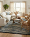 Savannah Jute Collection Area Rug - Nantucket Rectangle Green and Ivory  lifestyle 30