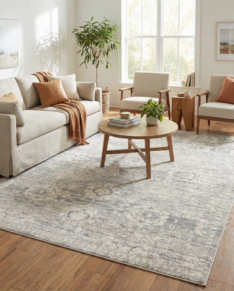 Seville Stripes Collection Area Rug -  Cordoba (Gray) Rectangle Gray  lifestyle 24