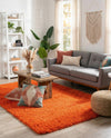 Plush Oasis Collection Area Rug - Serenity (Tiger Orange) Rectangle Tiger Orange  lifestyle 9