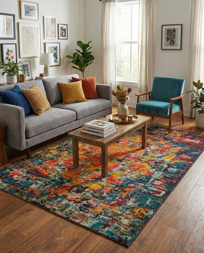 Marrakesh Elegance Collection Area Rug -  Larache Rectangle Multi  lifestyle 7