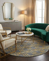 Hollywood Luxe Collection Area Rug -  Beverly (Gray Gold) Oval Gray Gold  lifestyle 50